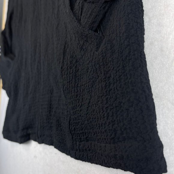 ORVIS Womens L Black Stretch Zip Up Pockets Searsucker Jacket Sweater - Picture 3 of 10